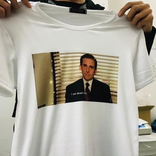 Summer The Office Michael Scott I am dead inside S-2XL Female Fun New Friends Print TV show Short Sleeve Harajuku T-shirt tops