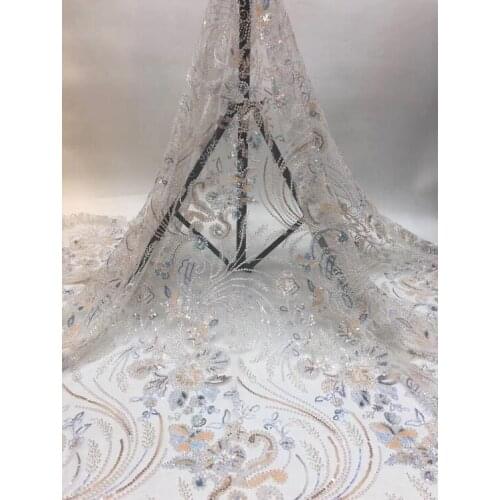 Newest African tulle lace SYJ-586818 embroidery lace fabric French net lace fabric