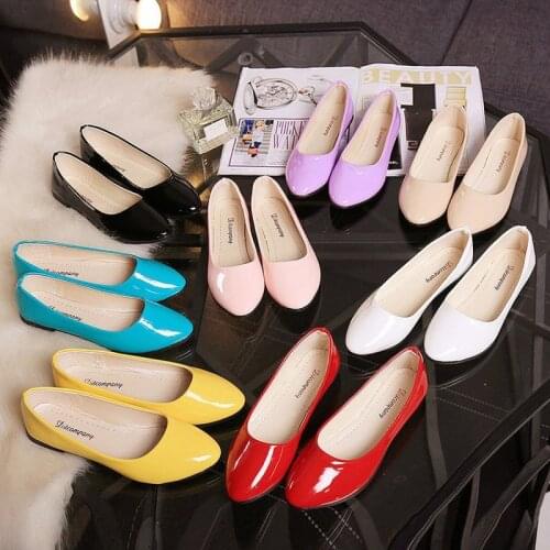 New Casual Womens Shoes Fashion Students Shallow Pointed Toe Flat Shoes Zapatos De Mujer Ladies Sneakers Korean Style Women