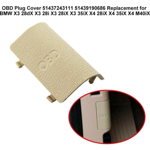 OBD Plug Cover 51437243111 51439190686 Replacement for BMW X3 28dX X3 28i X3 28iX X3 35iX X4 28iX X4 35iX X4 M40iX Beige