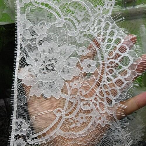 3 meters Eyelash White&Black Soft Floral Classic Lace Trim Decoration Crafts Sewing Lace Trim For Dress Making Decoration