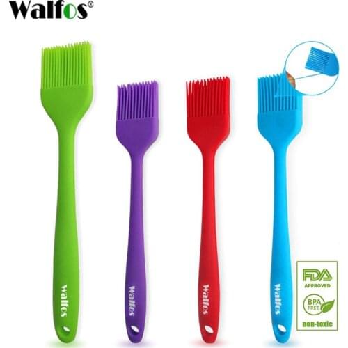 WALFOS Pastry Brushes-BBQ Cake Oil Brush For Barbecue Grill -Heat Resistant Silicone Basting Brushes For Cooking Kitchen Brush