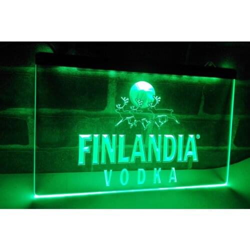 LE185- Finlandia vodka LED Neon Light Sign home decor crafts