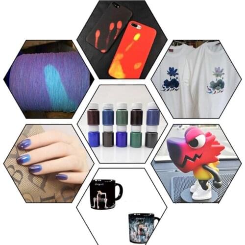 8 Colors Thermochromic Temperature Activated Pigment Powder Heat Sensitive Color Changing Powder Paint Resin Epoxy Art