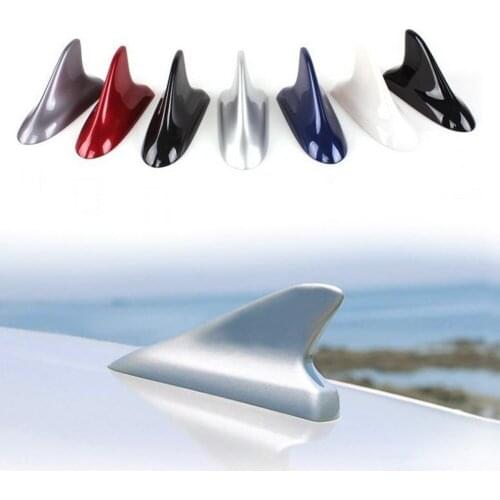 Universal Car Shark Fin Antenna Car Radio Aerials FM/AM Signal Protective Aerial Car Styling Car Roof Decoration Sticker Base