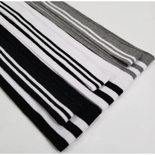 2pcs/set Collar and Cuff Cotton Knitted Striped Fabric Elastic Collar Cuffs for fashion clothing making accessories