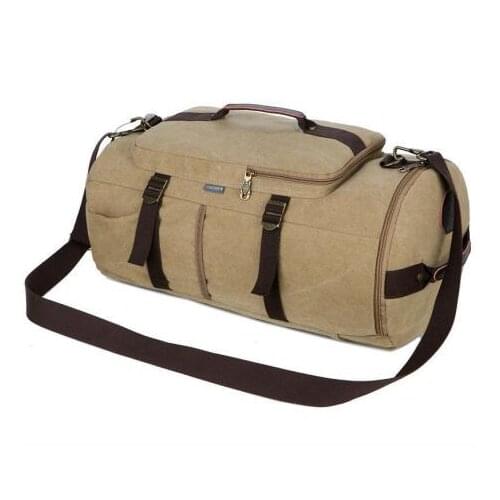 High quality large capacity canvas travel duffel bag outdoor travel backpack tote bag