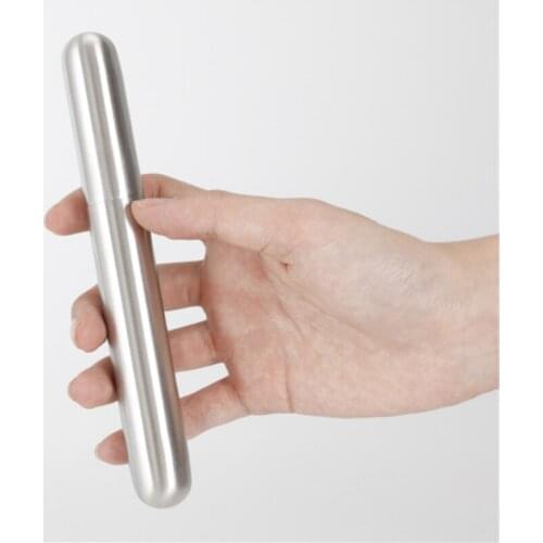 Top Grade Exquisite Thicken Stainless Steel Cigar Tube Box Tubular Cigarettes Holder Portable Smoking Accessories Cigar Gadgets