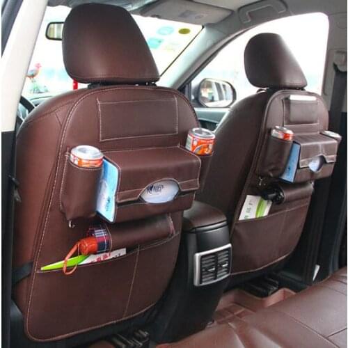 High Quality Car Seat Back Organizer Multi-Pocket PU Leather Seat Hanging Bag Universal Car Storage Bag