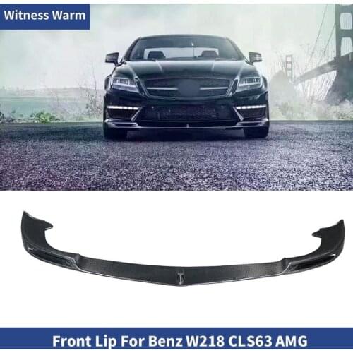 W218 Splitters Carbon Fiber Front Bumper Lip for Mercedes-Benz CLS Class CLS63 AMG CLS300 CLS350 2012-2015
