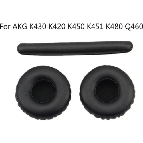 Baked grain process Earpads + Headband Replacement for AKG K430 K420 K450 K451 K480 Q460 Headphones Foam EarPads Cushions