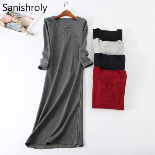 Sanishroly 2018 Autumn Women Long Dress Casual Button Warm Thick Velvet Dresses Female Long Sleeve Dress Vestidos Plus Size S271
