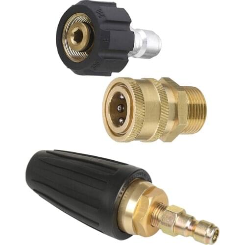 1 Set Universal Pressure Washer Turbo Nozzle 7 1 Set Pressure Washer Adapter Set,Quick Connect Kit,Metric M22 15Mm Female Swivel