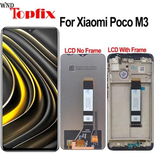100% Tested 6.53" LCD For Xiaomi Poco M3 LCD Display Touch Screen Digiziter Assembly For Pocophone M3 LCD M2010J19CG Display