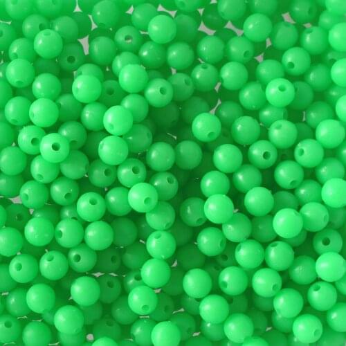100pcs/pack 3mm-12mm Luminous Fishing Space Beads Stopper Glow Round Fishing Lures Rig Accessories pesca Carp Tackle