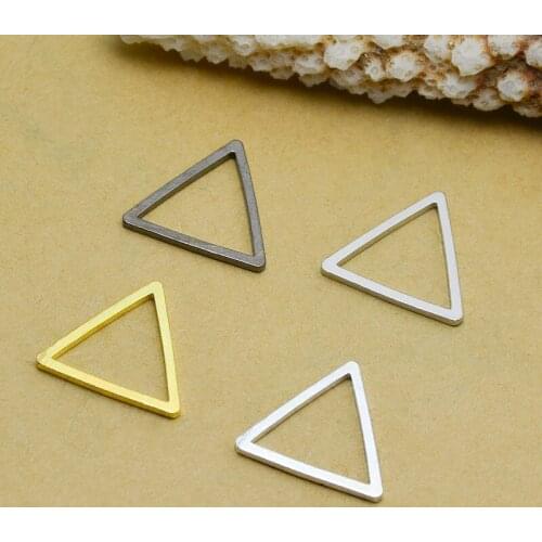 20pcs ZHU RU 13*1*0.8mm Equilateral triangle ring circle Shark fins road signs funnel Shape Charm Pendants Jewelry Finding
