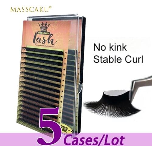 5case/lot Fast delivery 8-16mm matte soft volume lashes extensions private label silk mink individual lashes extension for salon