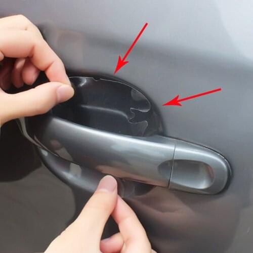 8Pcs Automotive Accessories Car Handle Protection Film Car Exterior Transparent Sticker and decals