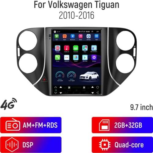 Android 10 Tesla Vetical Screen Car Radio For VW Volkswagen Tiguan 2010-2016 Multimedia Navigation GPS Stereo 2 DIN no DVD
