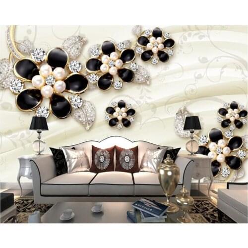 Beibehang Simple personality fashion wallpaper 3D relief jewelry flowers squid TV background wall wallpaper for walls 3 d tapety