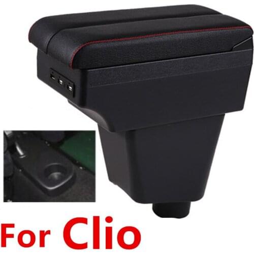For Renault Clio 4 Armrest box central Store content box with USB interface