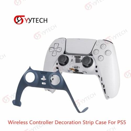 YYTECH Decorative Strip For PS5 Wireless Controller Joystick for Playstation 5 Gamepad Front Middle Replacement Shell Cover