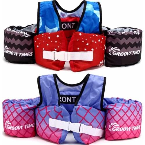 Children Buoyancy Life Vest Toddler Swimming Inflatable Baby Arm Safety Water Float Jacket Boating Drifting Waistcoat 2 Patterns