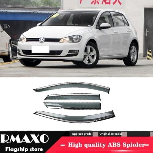 For Volkswagen Golf 7 MK7 2014-2017 Plastic Window Visor Vent Shades Sun Rain Deflector Guard 4PCS/SET