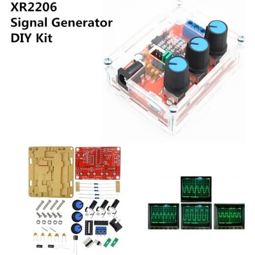 Function Signal Generator DIY Kit Sine/Triangle/Square Output 1Hz-1MHz Signal Generator Adjustable Frequency Amplitude XR2206