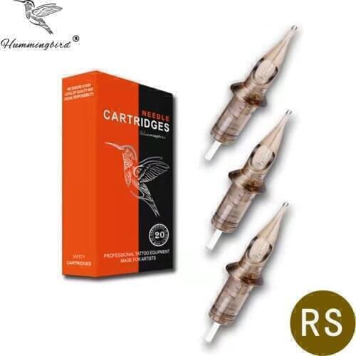 HUMMINGBIRD 1205RS Tattoo Needle Cartridges #12 (0.35mm) 5RS for Round Shader Tattoo Machines & Grips 20Pcs