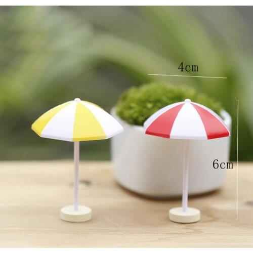 Sun Umbrella Artificial Parasol Miniature Fairy Garden Home Houses Decoration Mini Craft Micro Landscaping Decor DIY Accessories