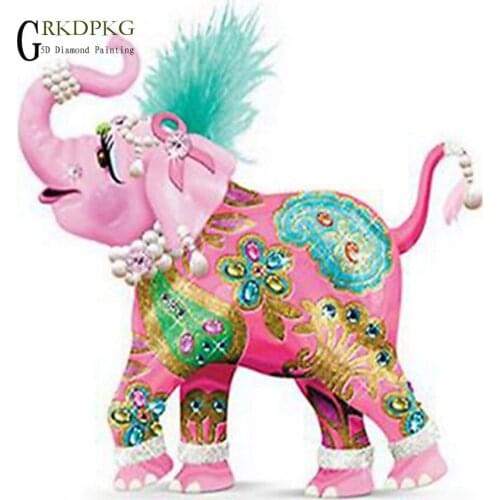 Elephant art gift 5D diy diamond painting full square diamond embroidery Cross stitch pictures of rhinestones Wedding decoration