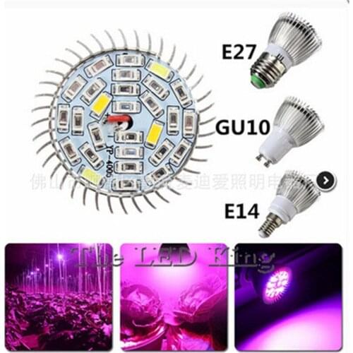 Full Spectrum 5730 E27 GU10 28W 28 SMD LED Grow Light 220V 110V Plant Growing Lamp Blub for Indoor Flower Hydroponics Box Tent