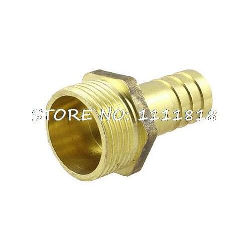 Brass 3/4" PT Thread 16mm Air Gas Hose Barb Fitting Coupler Adapter