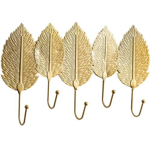 Leaves art Wrought iron Hook, Nordic wall porch Hang garment structure decoration Wall hanging Between clothes Coatrack