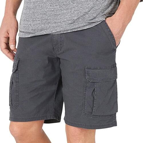 Mens Casual Pocket Zipper Resilience Leisure Time Tooling Shorts Pants Mens Classic Relaxed Fit Stretch Cargo Short Pants