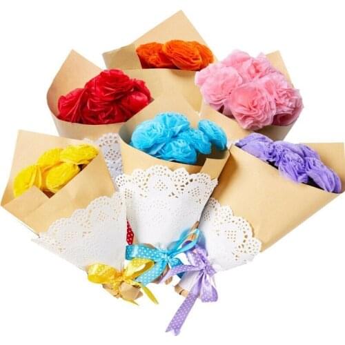 Mothers Day Craft Diy Gift Bouquet Childrens Making Material Package Holding Flowers Teachers Day Gift Educational Toys