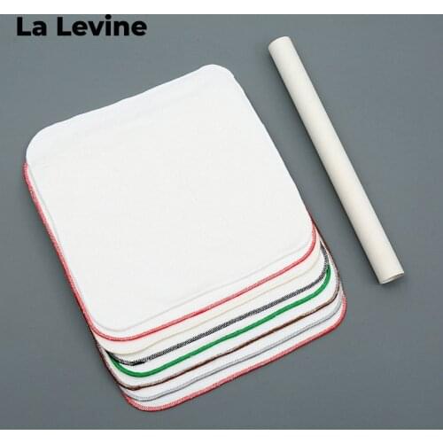 6 Piece Set Dish Towel Bamboo Non-woven Cloth White Scouring Pad Reusable Kitchen Cleaning Cloth Thickened Double Rag 25x25cm