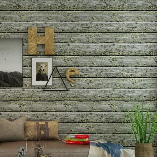 Wall paper home decor vintage wood grain wallpaper bar restaurant clothing store boardwalk stripe wallpaper behang Beibehang