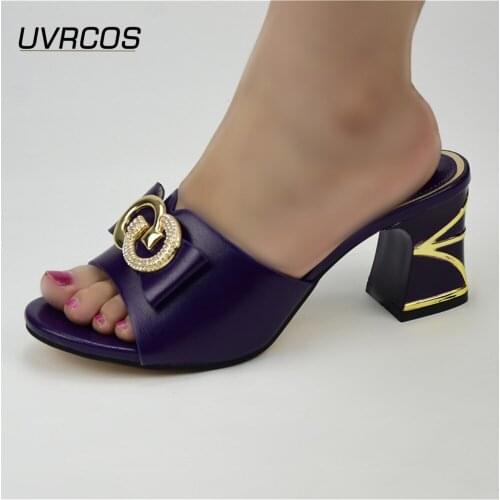 Latest Design African Women Slippers Wedding Shoes for Women Bride 2021 Fashion Women Open Toe Shoes Slip on Party Pumps