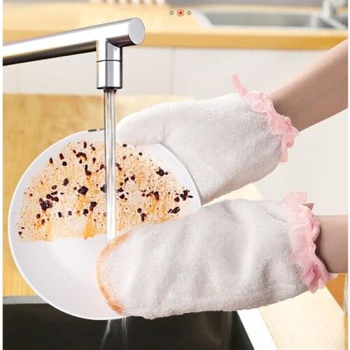 Degreasing dishcloth gloves kitchen household lazy housework cleaning not afraid of oil bamboo fiber wipes kitchen items