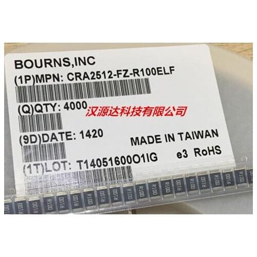 Original new 100% CRA2512-FZ-R100ELF SMD alloy resistance 2512 R100 0.1R 1% 3W (Inductor)