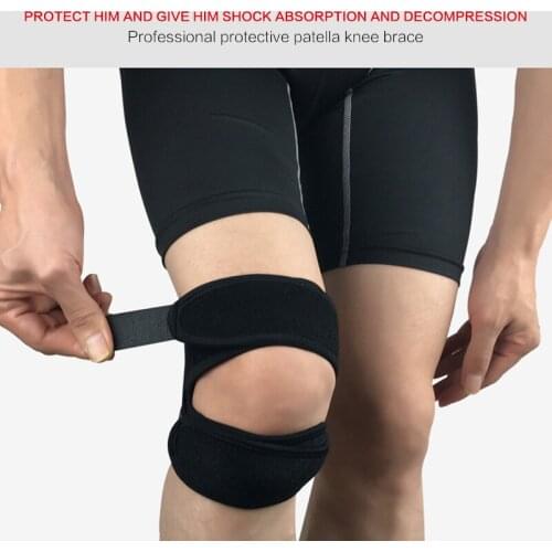 Professional Patella Band Sports Knee Protector Shock Absorption Compression Leggings Basketball Football Riding Fitness Protect