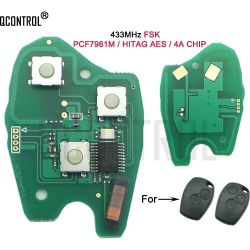 QCONTROL Car Remote Key Electronic Circuit Board for Renault Trafic Logan Symbol Dacia Duster Sandero 2012 2013 2014 2015 2016