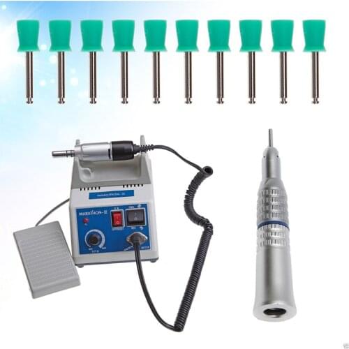 Dental Lab Marathon Polisher Micromotor N3 & Straight Handpiece & 10*Polish Cups