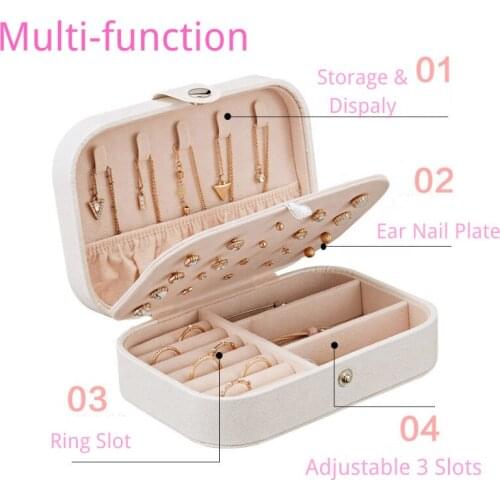 GOOSUU Jewelry Packaging Box Watch Storage Leather Claimond veins Slots Holder Multi-functional Widget Storage Box Ring Earring