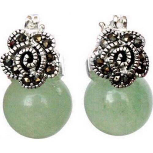11.23 Handmade Vintage Jade Sterling Earrings