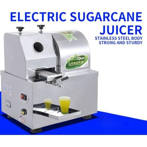 YF-T80 Commercial sugarcane juicer automatic desktop electric stainless steel stall sugarcane juicer 0.35kw