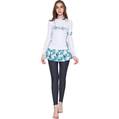 Women Water Sport SwimSuits Fitness Yoga Running Athletic Tracksuits Matching Long Sleeve Surfing Rash Guards Bathing Beach Wear