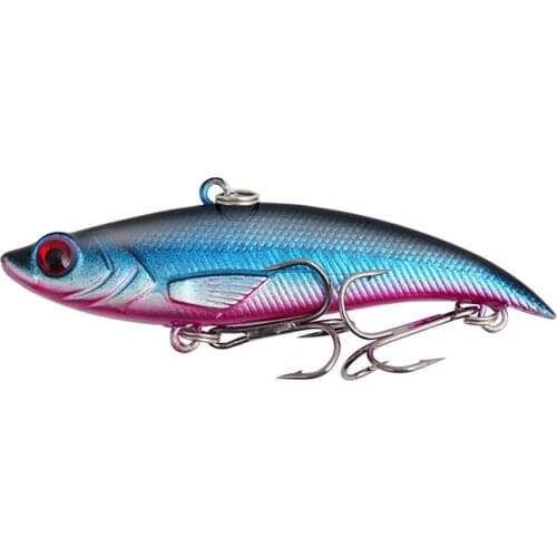 1PCS Artificial VIB Trolling Fishing Lures 75mm/12.8g Sinking ShadBaits Wobblers for Fishing Hard Bait Tackle 5 Color Jig